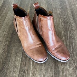 Kork-Ease Tan Leather Tasha Ankle Booties